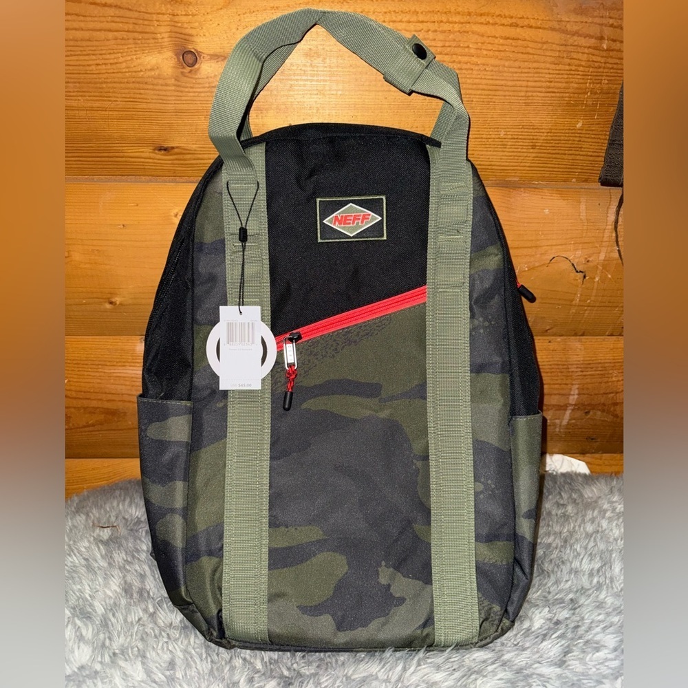 Neff Pioneer 2.0 Backpack in the Black Camo colorway. NWT
